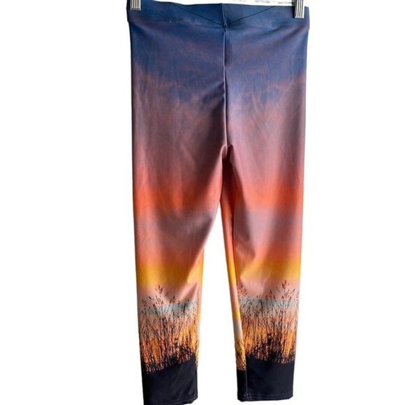 ASH Photo Design Pants - Women's Leggings Size S Ash Photo Design Graphic Art Sunset